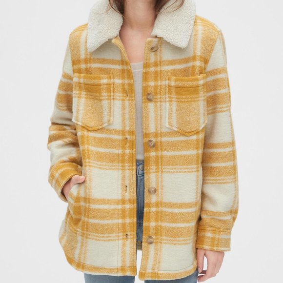 yellow plaid jacket womens